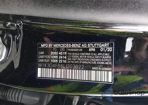 2020 Mercedes-Benz A 220 4Matic from USA, damaged, VIN W1K3G4FB8LJ203022